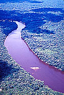 Flights to Rio de Janeiro Brazil Amazon river tour slide aerial view of River Amazon in Brazil South America