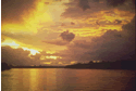 Flights to Rio de Janeiro Brazil Amazon river tour slide 11 sunset on banks of River Amazon in Brazil South America